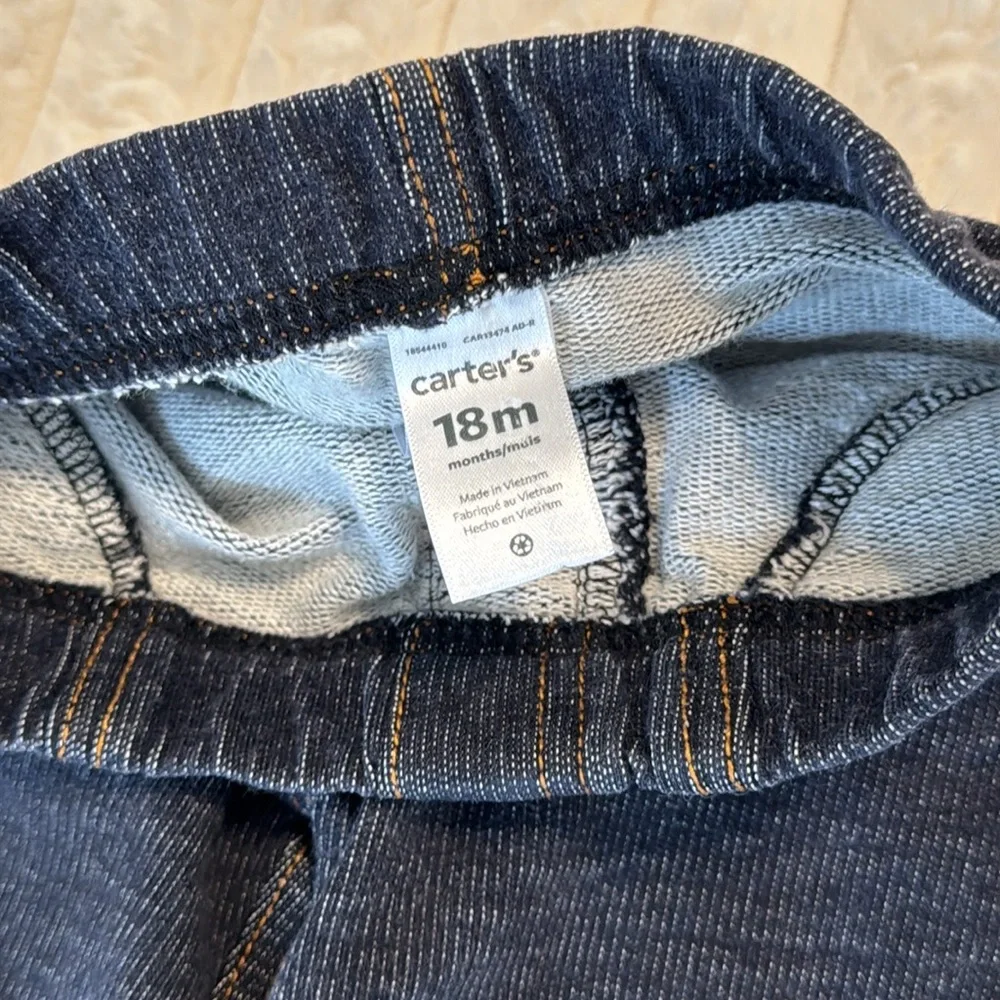 3/$15 🌸 Carter’s Pull On Soft Jean Jegging Dark Wash Denim Straight Leg Leggings